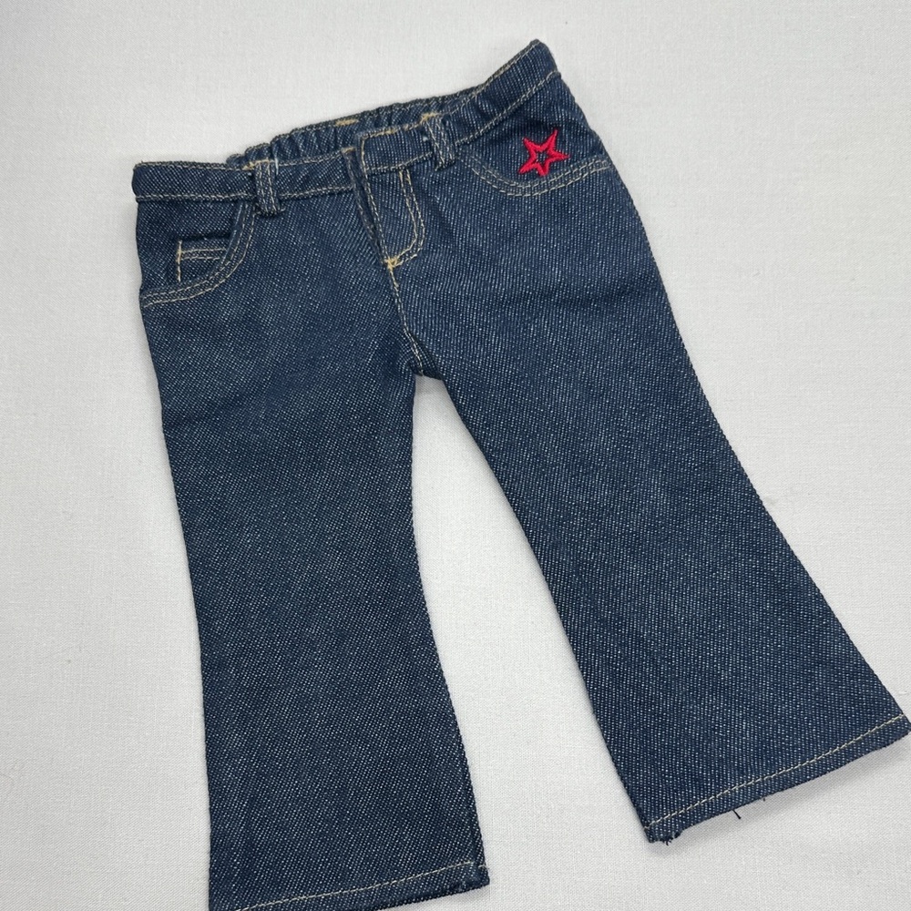 American Girl Doll Denim Jeans with Red Star. Retired.